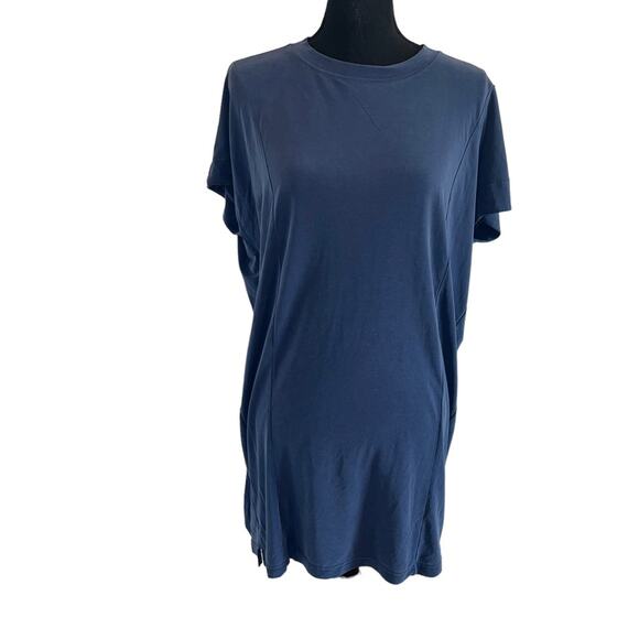 MADEWELL XSMALL Sandwashed T-shirt Shift Dress Blue XS - Picture 3 of 8